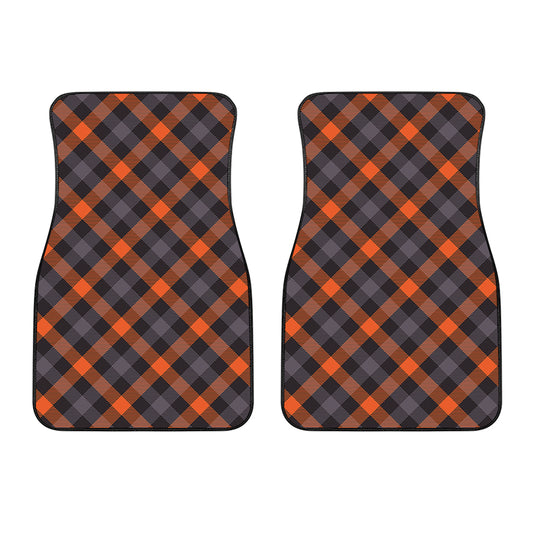 Halloween Buffalo Check Pattern Print Front Car Floor Mats