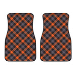 Halloween Buffalo Check Pattern Print Front Car Floor Mats