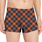 Halloween Buffalo Check Pattern Print Men's Boxer Briefs