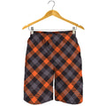Halloween Buffalo Check Pattern Print Men's Shorts
