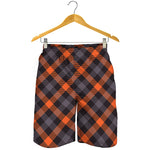 Halloween Buffalo Check Pattern Print Men's Shorts