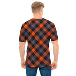 Halloween Buffalo Check Pattern Print Men's T-Shirt