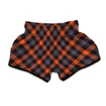 Halloween Buffalo Check Pattern Print Muay Thai Boxing Shorts