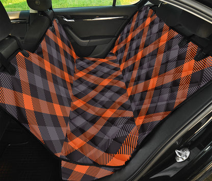 Halloween Buffalo Check Pattern Print Pet Car Back Seat Cover