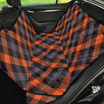 Halloween Buffalo Check Pattern Print Pet Car Back Seat Cover