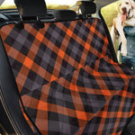 Halloween Buffalo Check Pattern Print Pet Car Back Seat Cover