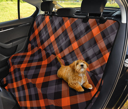 Halloween Buffalo Check Pattern Print Pet Car Back Seat Cover