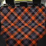 Halloween Buffalo Check Pattern Print Pet Car Back Seat Cover