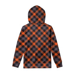 Halloween Buffalo Check Pattern Print Pullover Hoodie