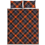 Halloween Buffalo Check Pattern Print Quilt Bed Set