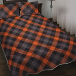 Halloween Buffalo Check Pattern Print Quilt Bed Set