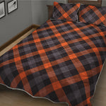 Halloween Buffalo Check Pattern Print Quilt Bed Set
