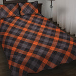 Halloween Buffalo Check Pattern Print Quilt Bed Set