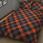 Halloween Buffalo Check Pattern Print Quilt Bed Set