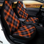 Halloween Buffalo Check Pattern Print Universal Fit Car Seat Covers