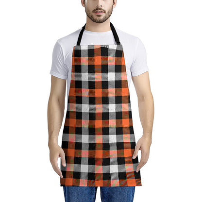 Halloween Buffalo Plaid Pattern Print Apron