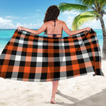 Halloween Buffalo Plaid Pattern Print Beach Sarong Wrap