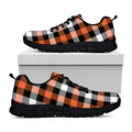 Halloween Buffalo Plaid Pattern Print Black Running Shoes