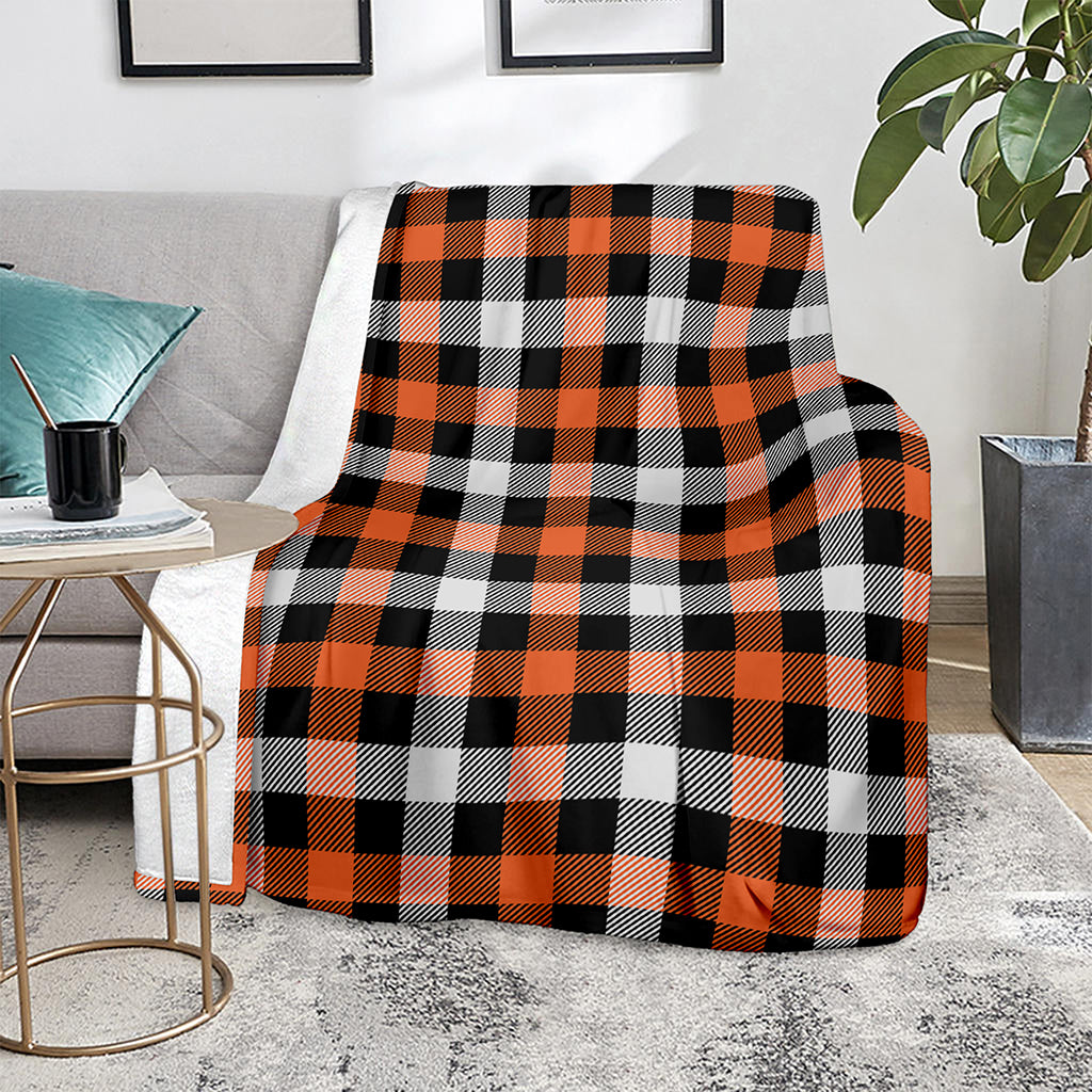 Halloween Buffalo Plaid Pattern Print Blanket