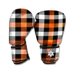 Halloween Buffalo Plaid Pattern Print Boxing Gloves