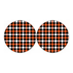 Halloween Buffalo Plaid Pattern Print Car Coasters