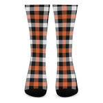 Halloween Buffalo Plaid Pattern Print Crew Socks