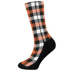 Halloween Buffalo Plaid Pattern Print Crew Socks
