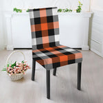 Halloween Buffalo Plaid Pattern Print Dining Chair Slipcover