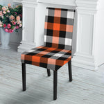 Halloween Buffalo Plaid Pattern Print Dining Chair Slipcover