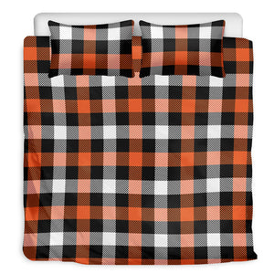 Halloween Buffalo Plaid Pattern Print Duvet Cover Bedding Set