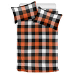 Halloween Buffalo Plaid Pattern Print Duvet Cover Bedding Set