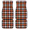 Halloween Buffalo Plaid Pattern Print Front and Back Car Floor Mats