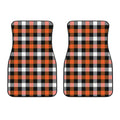 Halloween Buffalo Plaid Pattern Print Front Car Floor Mats