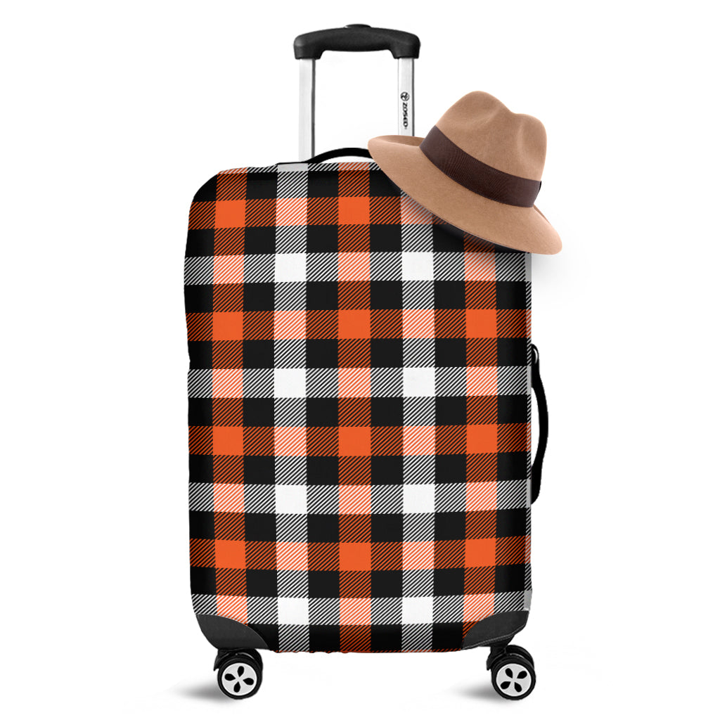 Halloween Buffalo Plaid Pattern Print Luggage Cover