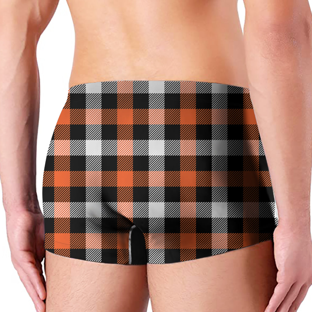 Halloween Buffalo Plaid Pattern Print Men's Boxer Briefs