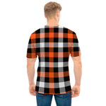 Halloween Buffalo Plaid Pattern Print Men's T-Shirt