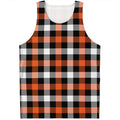 Halloween Buffalo Plaid Pattern Print Men's Tank Top