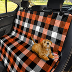 Halloween Buffalo Plaid Pattern Print Pet Car Back Seat Cover