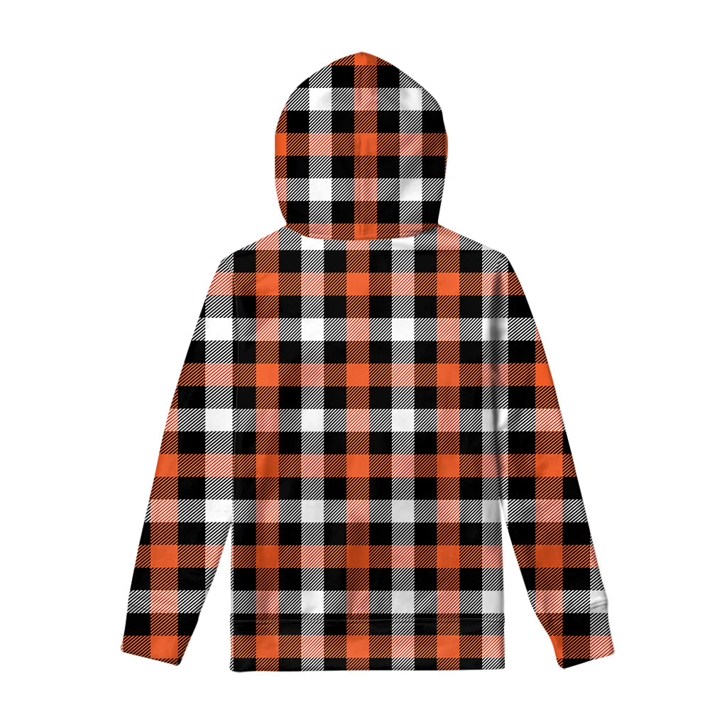 Halloween Buffalo Plaid Pattern Print Pullover Hoodie
