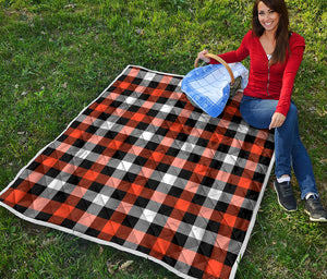 Halloween Buffalo Plaid Pattern Print Quilt