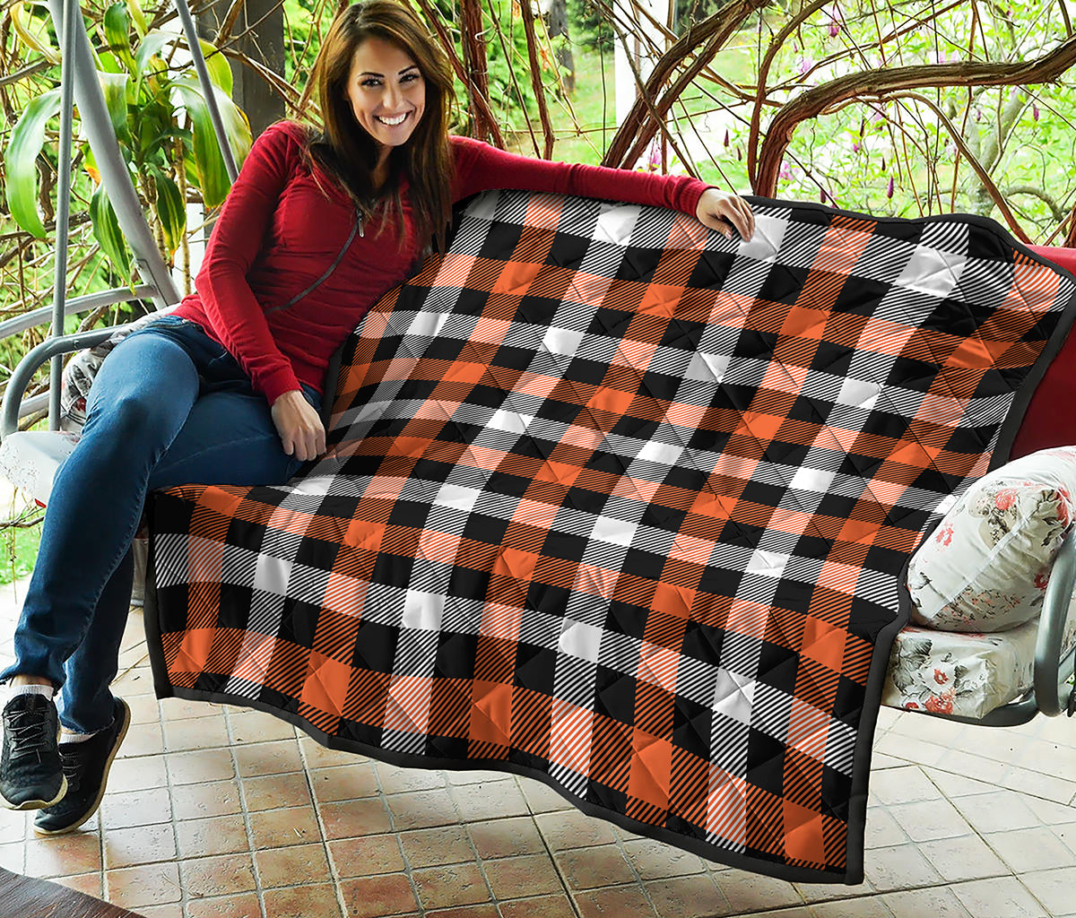 Halloween Buffalo Plaid Pattern Print Quilt