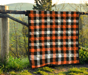 Halloween Buffalo Plaid Pattern Print Quilt