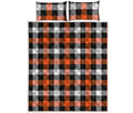 Halloween Buffalo Plaid Pattern Print Quilt Bed Set