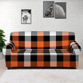Halloween Buffalo Plaid Pattern Print Sofa Cover