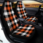 Halloween Buffalo Plaid Pattern Print Universal Fit Car Seat Covers
