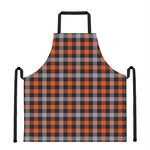 Halloween Buffalo Plaid Print Apron