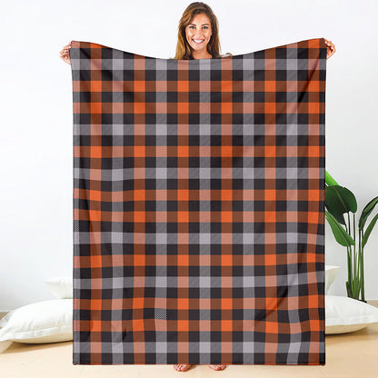 Halloween Buffalo Plaid Print Blanket