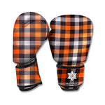 Halloween Buffalo Plaid Print Boxing Gloves