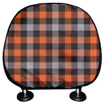 Halloween Buffalo Plaid Print Car Headrest Covers