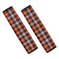 Halloween Buffalo Plaid Print Car Seat Belt Covers